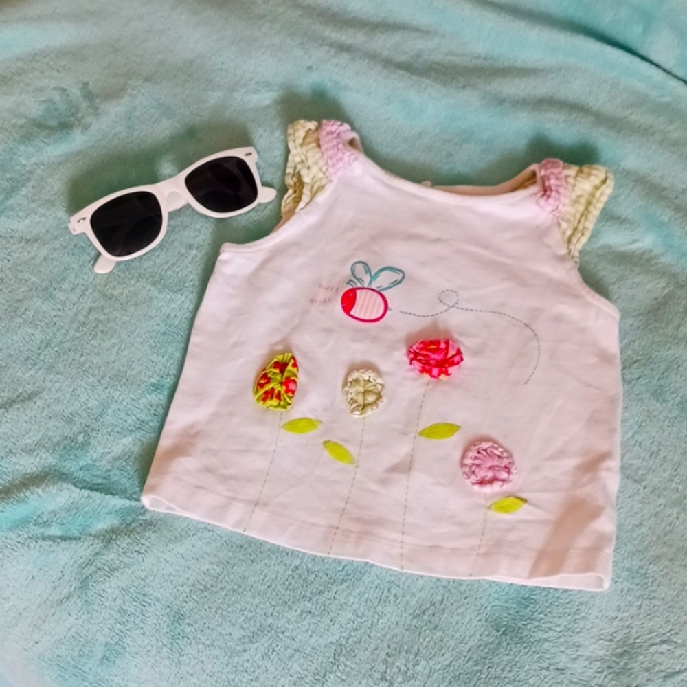 3/$15 Toddler's Summer Top w/3D Floral Design by J.K. Baby